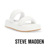 STEVE MADDEN-BOSSANOVA 胖胖雙帶厚底拖鞋-白色