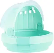 Happyyami Pet Hamster Transparent Travel Carrier with Drinking Bottle for Small Animals Lightweight and Portable Light Green Pet Supplies