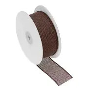 Burlap Fabric Ribbon 1-1/2" Wide x 5 Yards Burlap Ribbon, Brown