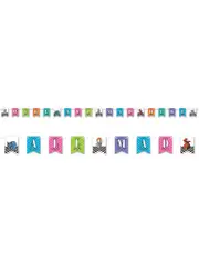 Mad Hatter Were All Mad Here Party Banner