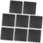 BIUDECO 8pcs Interlocking Gym Mat Flooring Non Slip Puzzle Tiles with Unique Pattern Design for Fitness Spaces Easy Configuration for Home Studio Workouts
