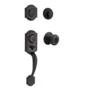 Door Handle Set Single Cylinder Venetian Bronze Juno Entry Knob Lock Deadbolt