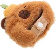 GRIRIW Cartoon Animal Headgear Cute Plush Guinea Pig Hat Stuffed Animal Dolls Hat for 17cm Dolls Halloween Costume Cosplay Party