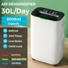 Portable Air Dehumidifiers 30L/Day with LED Display Home Dehumidifier Timer
