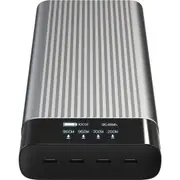 Hyper HyperJuice HJ245B Power Bank - For iPhone, MacBook, Drone - 2 x Type-C 100W, 2 x Type-C 65W - 27000 mAh - 4 x USB