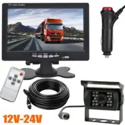 7" HD Rear View Monitor 4Pin CCD Reverisng Camera Kit for 12-24V Truck Caravan