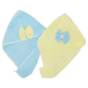 2pcs Hair Drying Towels Hair Towel Wrap for Women for Straight Hair Yellow Blue