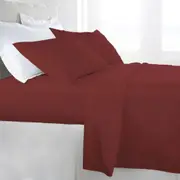 Double Size Burgundy 1000TC Egyptian Cotton Sheet Set