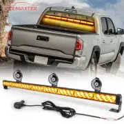 36" 32 LED Emergency Warning Windshield Strobe Amber Light Bar Traffic Advisor