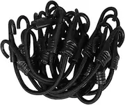 Holibanna 12pcs Elastic Bungee Cords: Luggage Straps with Hooks for Car Trunk Bike Rack Stretchable Tie Down Rope for Secure Cargo and Travel