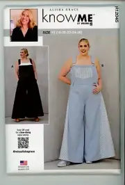 KNOW ME SEW PATTERN # R12045 SIZE Y5 (18-26) MISSES OVERALLS