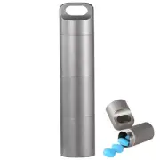 Small Keychain Pill Holder,304 Stainless Steel Portable Pill Case Organizer f...