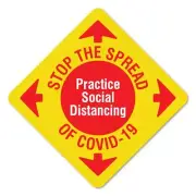 Public Safety Sign Stop The Spread Non-Slip Floor Graphic | 12 Pack of 7" Flo...