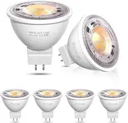 [Bonlux] GU5.3 LED Spotlight Bulb, 6W Equivalent to 50W Halogen Bulb, AC/DC 12V Bi Pin Base LED Light Bulb, MR16 38° Beam Angle Natural White 4000K (Non-Dimmable, Pack of 6)