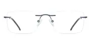 Square Rimless Metal Men's Glasses Online Blue Size 54 - Lenses Included - Private Health Rebate - Blue Light Block - SmartBuy Collection