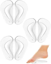 [TOZBLEU] Orthopaedic Insoles - 6 Pieces Gel Arch Insoles, Silicone Foot Insoles, Arch Support Inserts, Plantar Fasciitis, Shoe Arch Support Gel, High Heel Insoles, Cushion Pads