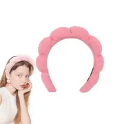 Nevenka Spa Headband for Women Sponge for Washing Face Skincare Shower-WatermelonRed