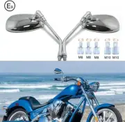 2x Chrome Rear View Side Mirrors For Harley Sportster XL 1200 XL 883 FLSTC FLSTF
