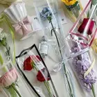 50Pcs Single Bouquet Flower Wrapping Paper Transparent Cellophane Gift Packag BK