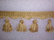 6 yards TASSEL FRINGE 3"- GOLDS -Upholstery Chair Drapery Curtain Fabric Trim