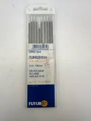10 PACK 2.4mm x 150mm White Tungsten 0.8% Ce Zirconiated Welding Electrode