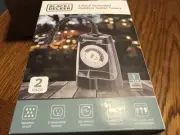BLACK+DECKER 2 Pack Grounded Outdoor Outlet Timers