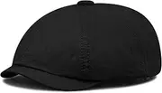 [Clakllie] Men's Newsboy Flat Cap Cotton Gatsby Ivy Golf Cabbie Hat Classic Herringbone Irish Hats Beret Duckbill Hat