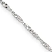 16 Inch Sterling Silver 1.75mm Singapore Chain