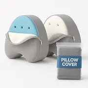 Eucoz Knee Pillow Case Replacement Knee Pillow Cover,Fit Most Leg Positioner Pillows,Hypoallergenic,Comfortable,Machine Washable (Grey)