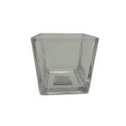 Eden 8Cm Glass Square Planter Perfect For Indoor Use Clear Glass Design