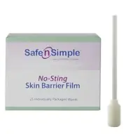 SAFE SIMPLE 1 BX/25 EA No Sting Skin Barrier Swab Stick SNS80711