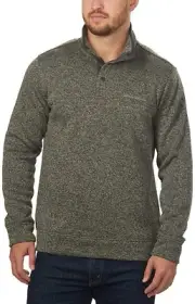 Eddie Bauer Men's Radiator Front Snap Pullover Charcoal Heather