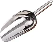 Levemolo Portable Stainless Steel Ice Scoop Ergonomic Kitchen Grain Shovel for Ice Beans Nuts and Pet Food Multi Purpose Tool for Home Bar and Restaurants