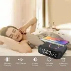 15W Multifunctional Wireless LCD Digital Desk Alarm Clock ThermometerPhH