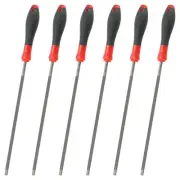 6Pcs Chainsaw Chain Sharpening File 7/32-Inch(5.5mm) with White Steel Sharpener