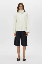 Christalle Funnel Neck Sweater in Cream - CAMILLA AND MARC® C&M