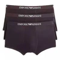 在飛比找momo購物網優惠-【EMPORIO ARMANI】2022男時尚經典黑色四角內