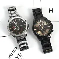 在飛比找樂天市場購物網優惠-男生手錶 鹽系感仿三眼不鏽鋼錶【NE2063】