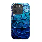 For iPhone 14 Pro Case Protective MagSafe Compatible Cover Blue Mirror
