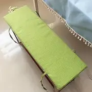 Cushion Bench Cushion 2/3 Seater, Soft Bench Seat Pad, Non-Slip Furniture Rocking Chair Long Seat Pad with Ties for Indoor Outdoor Garden Home Office Patio Sofa Cushion 100x40cm Green