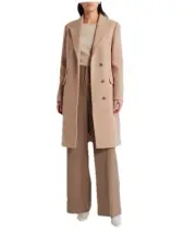REISS Louis Wool-Blend CamelCoat Size 6