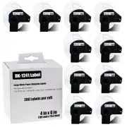 10Rolls 200 Shipping 4x6 Label DK-1241 For Brother QL-1060N with Permanent Frame