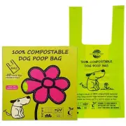 Dog Poop Bag, Compostable Cat Litter Bags with Easy-Tie Handles, Eco-Friendly...