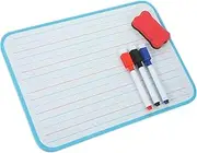 DOITOOL 1Set Portable Erasable Whiteboard Learning Whiteboard with Frame Includes Eraser Markers for Writing Practice and Creative Drawing