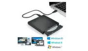 External DVD CD RW USB Disc Burner Combo Drive Reader Windows 8 10 Laptop PC Mac
