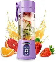 UgenixPRO® Electric USB Personal Blender Juicer Mini Blender and Smoothies Six Blades Great for Mixing Portable Blender - Purple