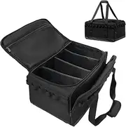 COOZMENT 35L Waterproof Tactical Duffle Bag, Black, 19" x 12.2" x 1" with 3 Adjustable Dividers, Picnic Camping Organizer, Multi-functional Duffel Bag for Camping/Sports/GYM