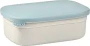 BÉABA, Children's Lunch Box with Compartments, Leak-proof and BPA-Free, Stainless Steel Bento Box Children, Silicone Case, Extremely Robust, Ideal for Nursery and School, 760 ml, Grey/Blue