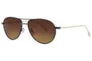 Paul Smith Felix PSSN078-02 Sunglasses Matte Black/Shiny Gold/Brown Grad. 57mm