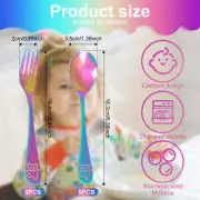 10 Pcs Toddler Utensils Stainless Steel Kids Silverware Set Colorful paHld